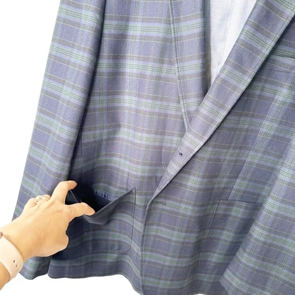 Southern Pines Preppy Equestrian Derby Plaid Jacket Blazer Sportscoat XL - Picture 4 of 8